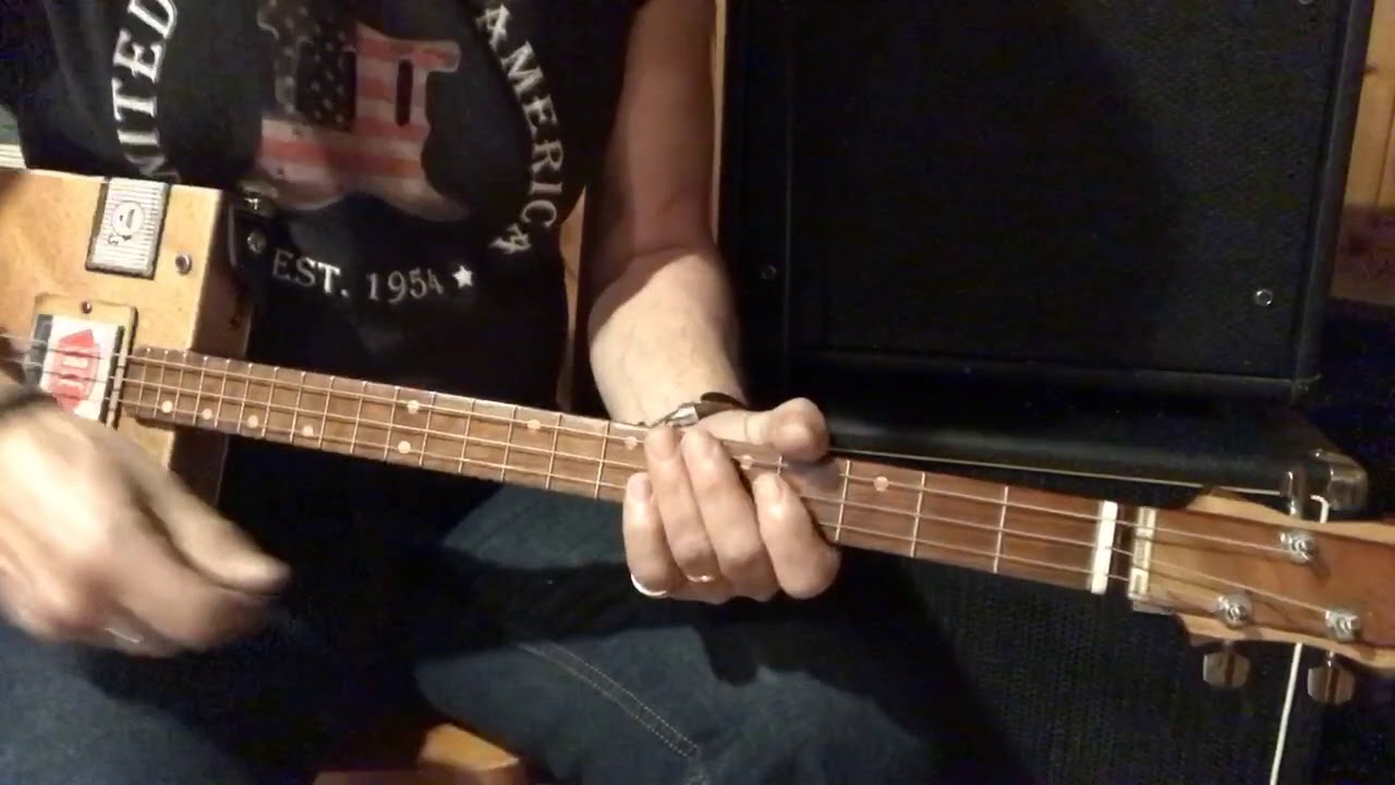 Champagne and Reefer Muddy Waters Buddy Guy easy beginner lesson for 3 string Cigar Box Guitars