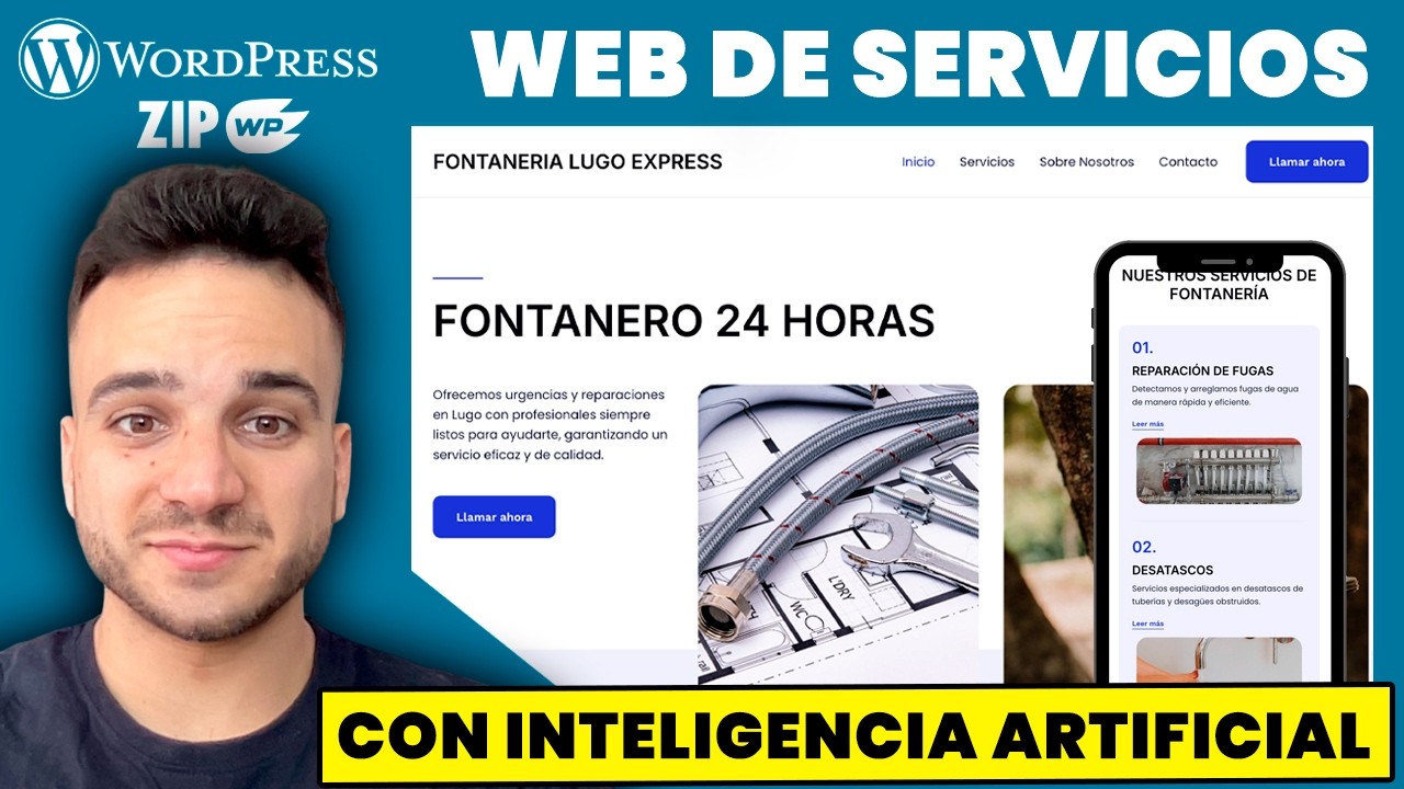 Crear una WEB de SERVICIOS con Inteligencia Artificial y WordPress | IA gratuita | Paso a paso