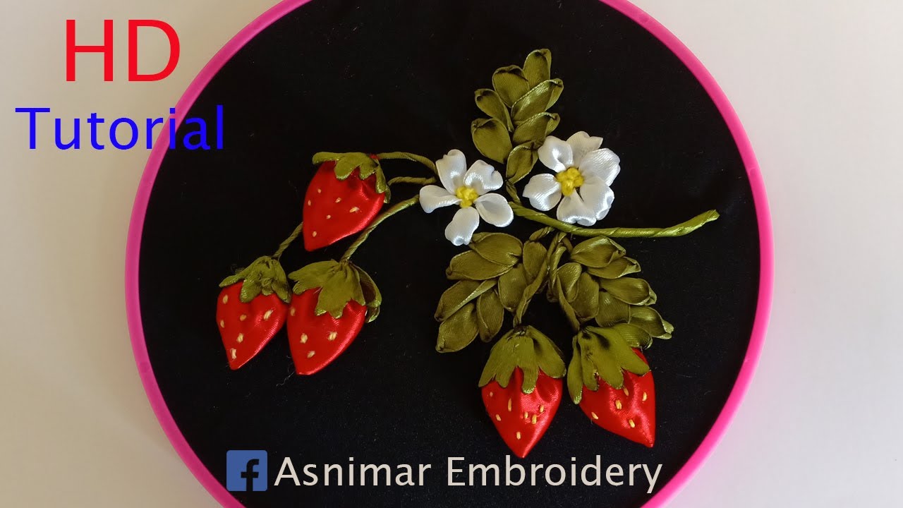Embroidery Flowers - How to Make Strawberry Design