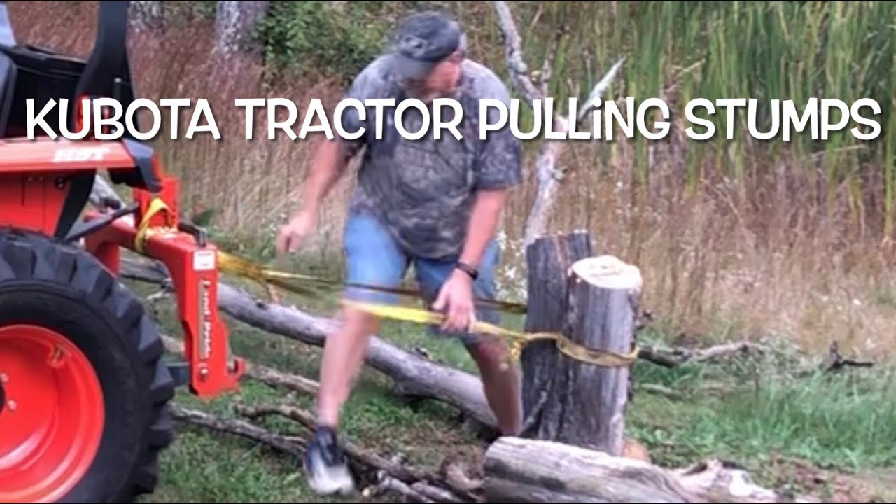 Stump Removal with a Kubota Tractor