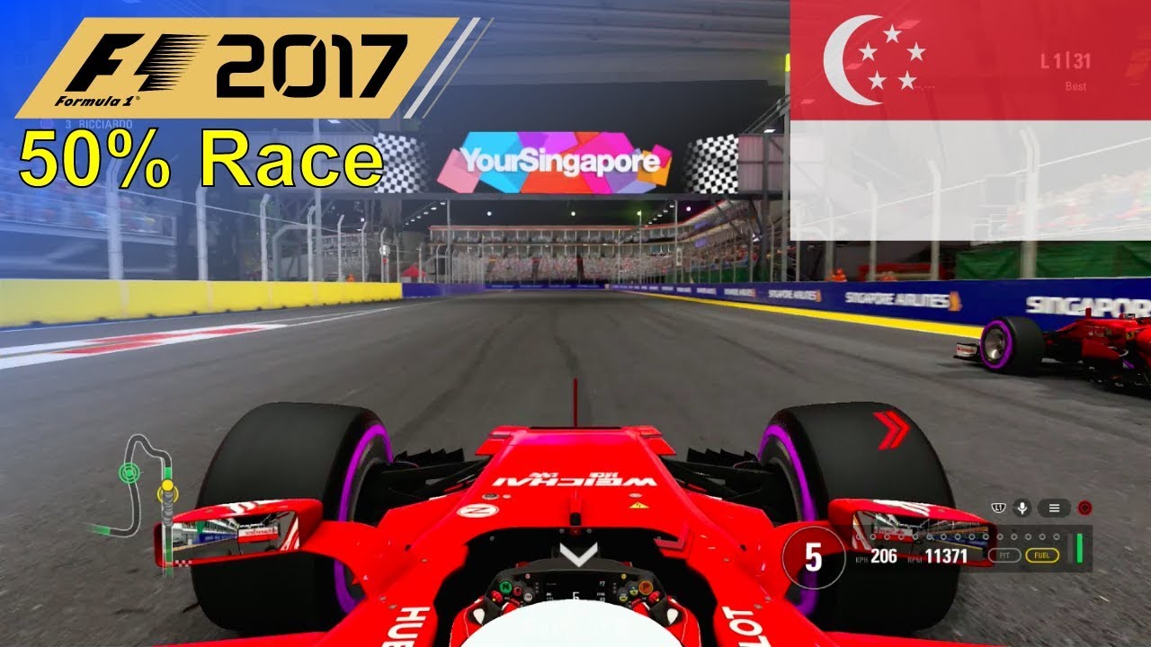 F1 2017 - Let's Make Giovinazzi World Champion #28: Singapore - 50% Race