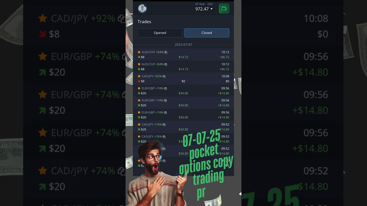 07/07/25 pocket options copy trading my profits.