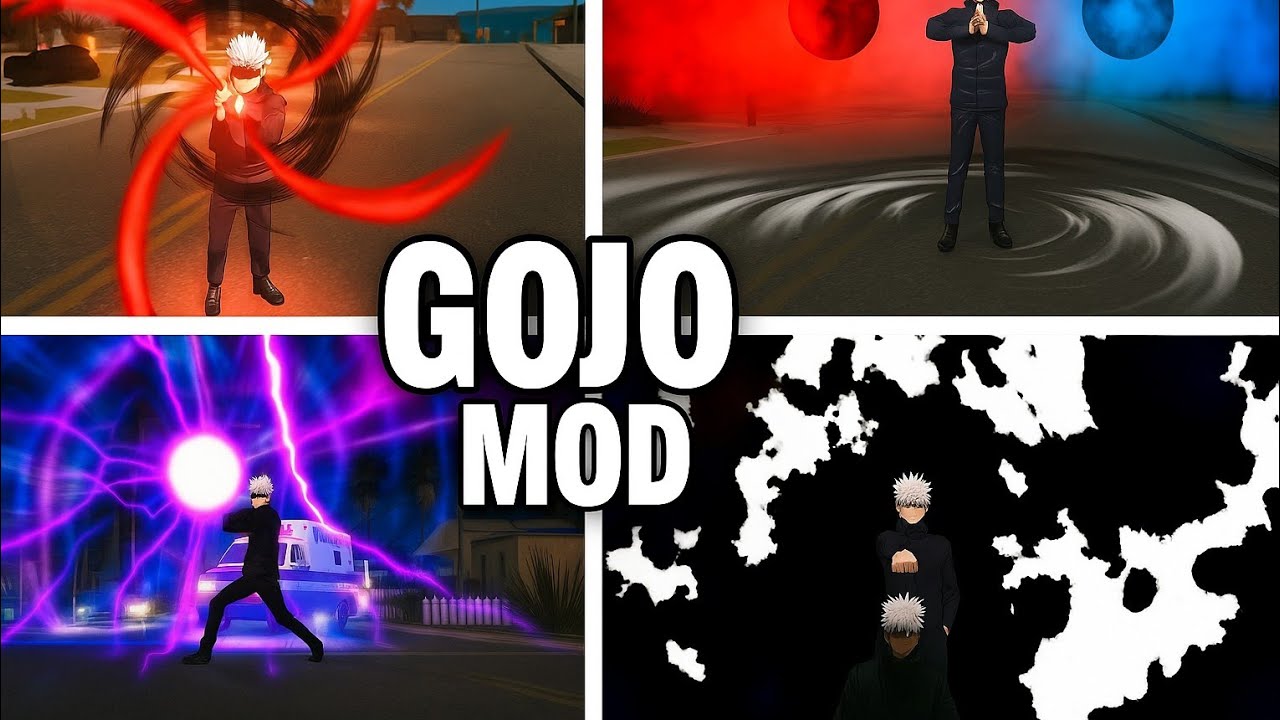GTA SA Gojo Mod For Android Jujutsu Kaisen Mod With All Power