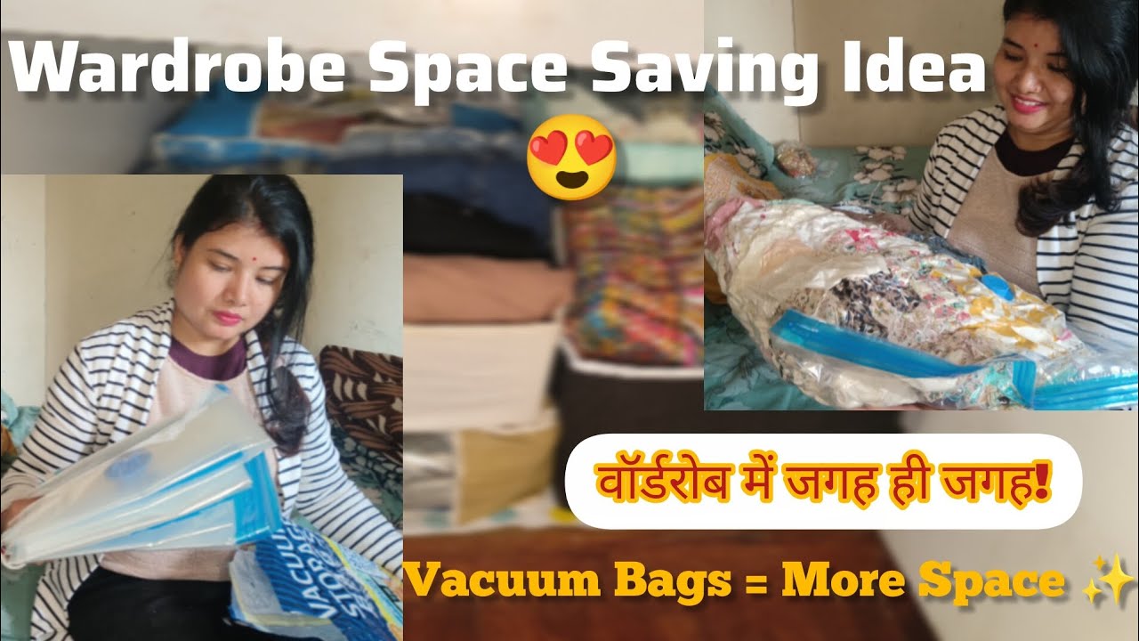✅Wardrobe Organisation with Vacuum Bags | Winter Clothes Storage Idea | Small Space Organisation