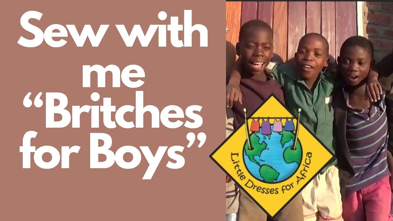Sewing Britches for Boys out of adult t-shirts for Little Dresses for Africa