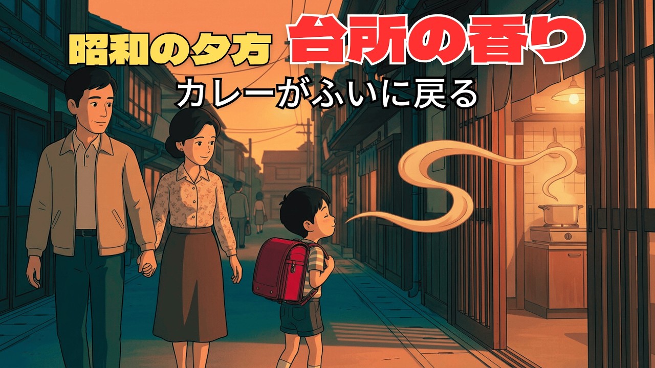 胸がほどける昭和の夕方。遠い台所のカレーの香り、今も感じますか？