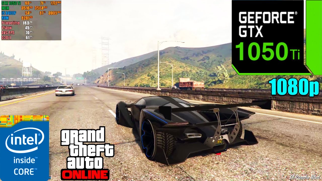 GTA 5 ONLINE : GTX 1050 Ti 4GB + i5 9400F in 2020