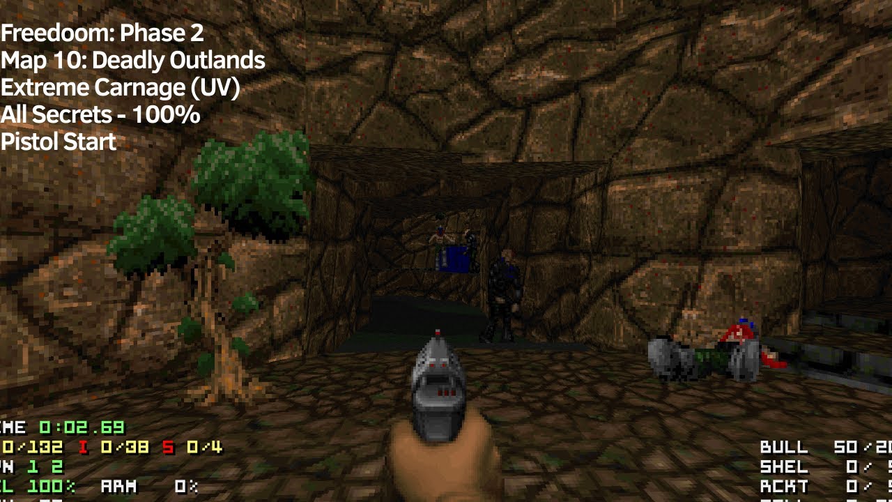 Freedoom: Phase 2 v0.14.0 Alpha - Map 10 - Extreme Carnage (UV) - 100%
