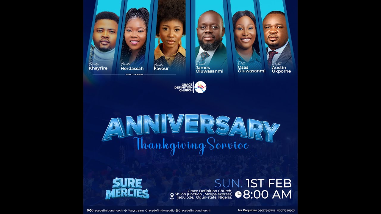 11TH YEAR ANNIVERSARY THANKSGIVING || SURE MERCIES || GDC || 1ST FEBRUARY 2026