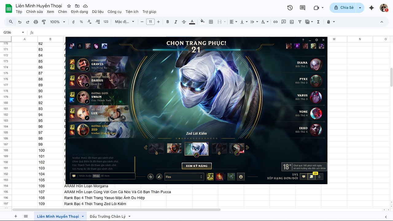 Rank Bạc 4 Thời Trang Zed Lôi Kiếm Trận Bị Giáng Xuống Rank Đồng 1