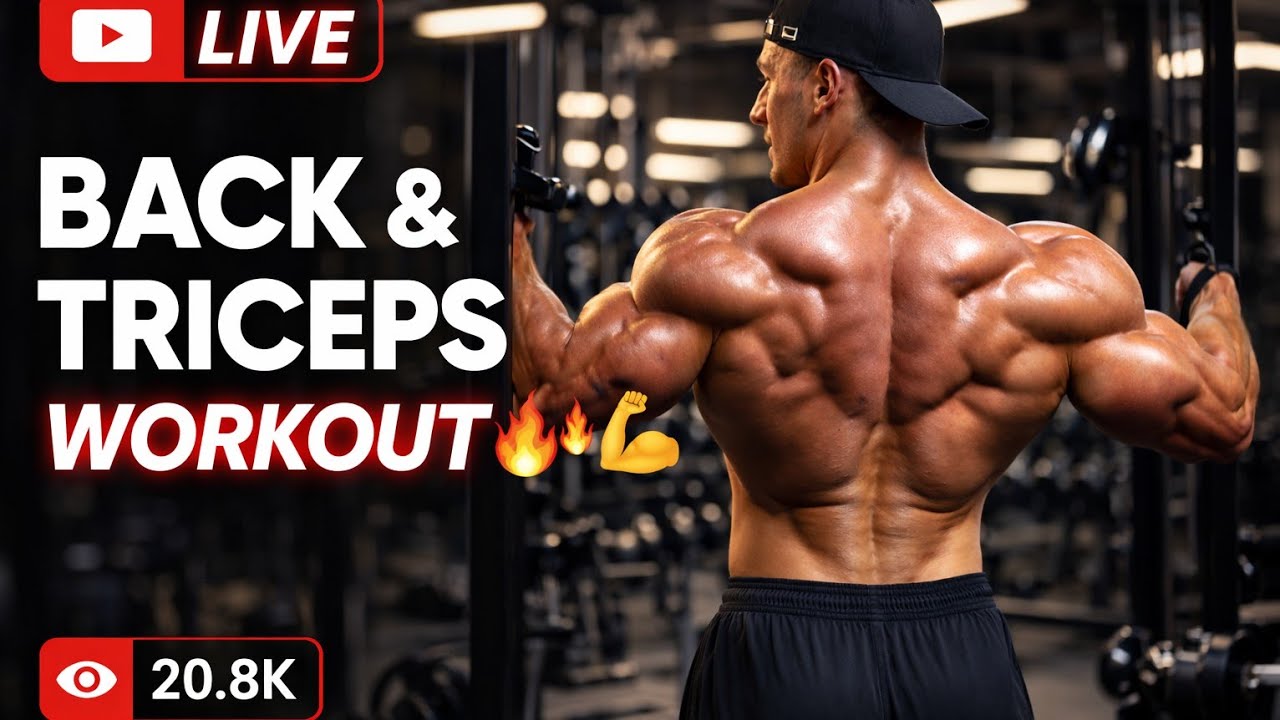 Back and triceps full workout live