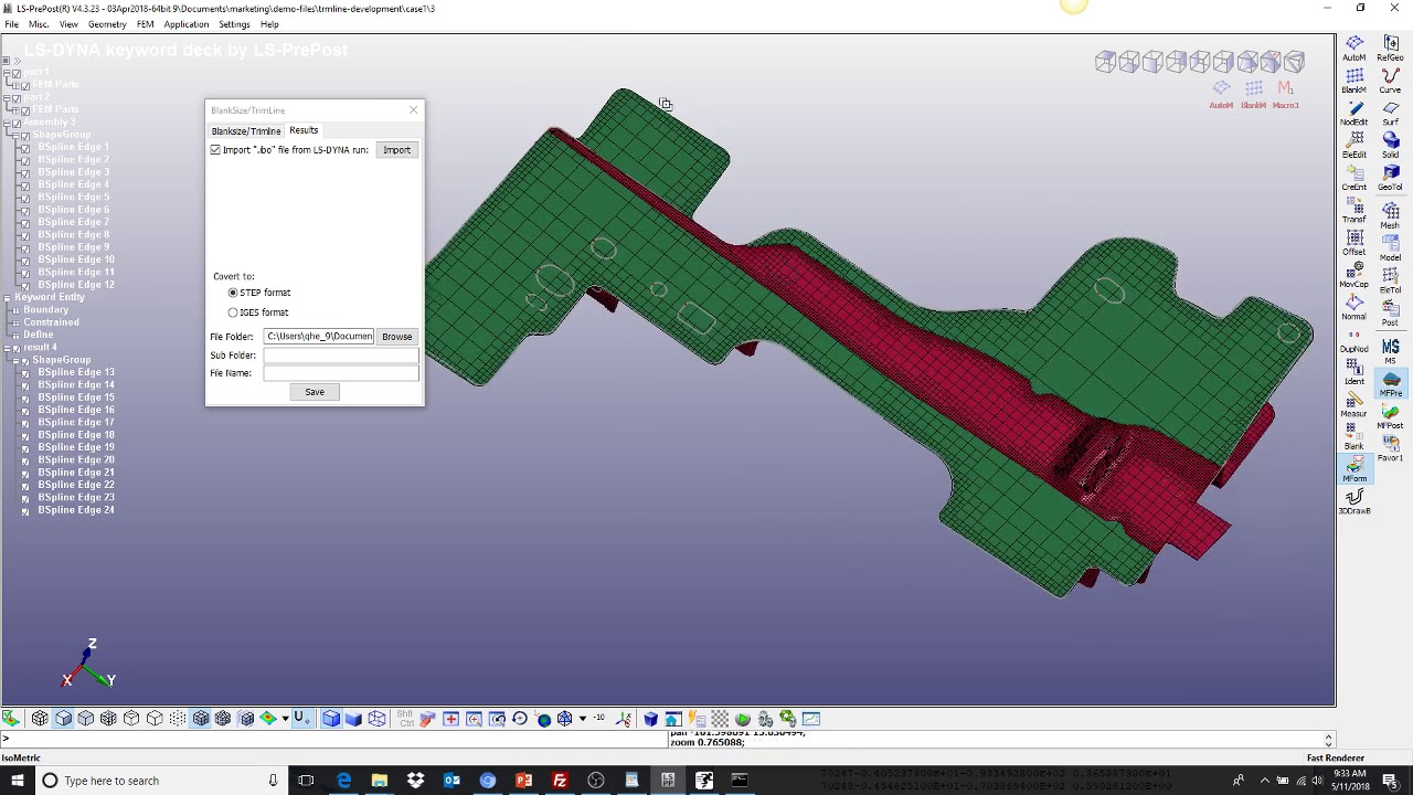 LS-DYNA: Trimline Development (Forming Simulation Technologies)