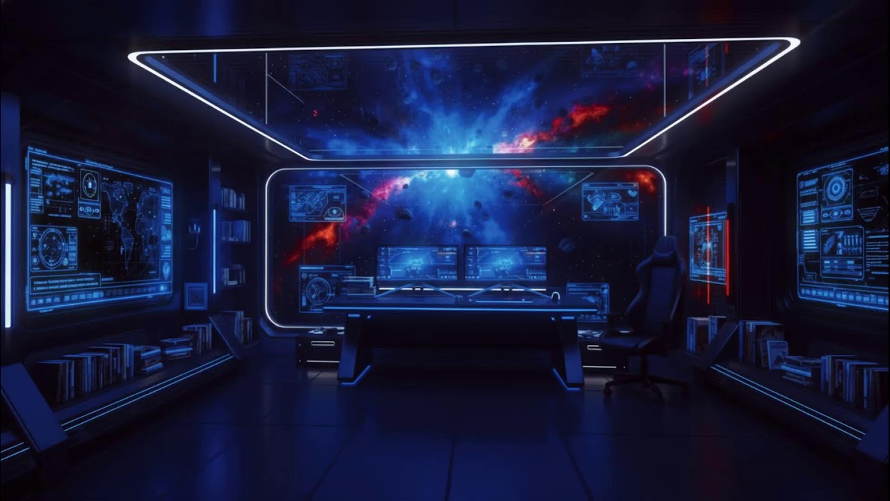 Deep Space Study Room  🌌 Ambient Noise for Focus & Sleep