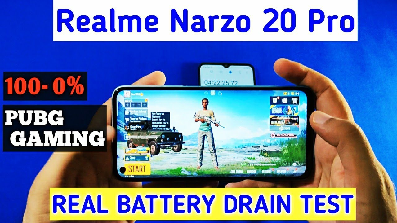Realme Narzo 20 Pro, Battery Drain Test & PUBG Gaming Test |