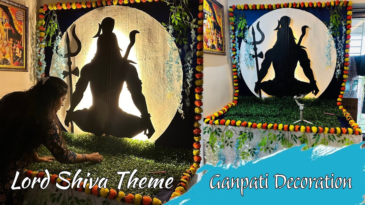 Lord Shiva Theme | Ganpati Decoration 2024 | Easy to Make
