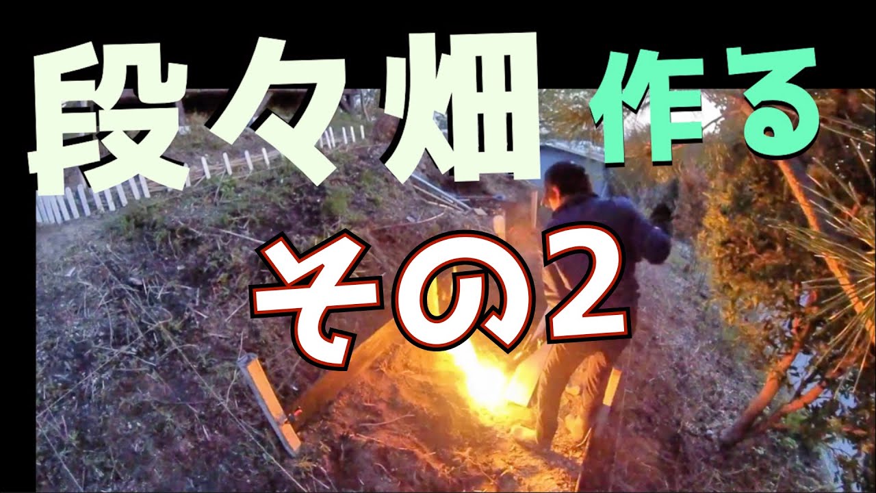 段々畑を造って、野菜を植える。その２