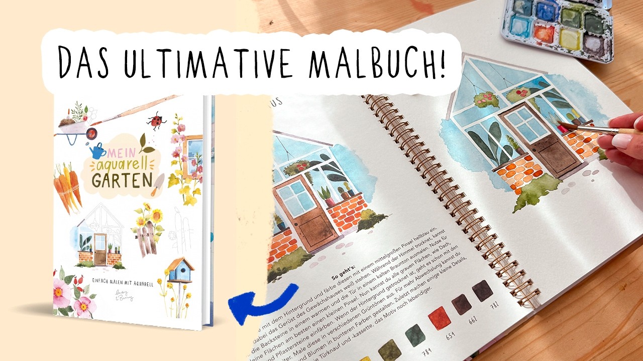 Aquarell malen lernen - Starte mit DIESEM Malbuch 😍