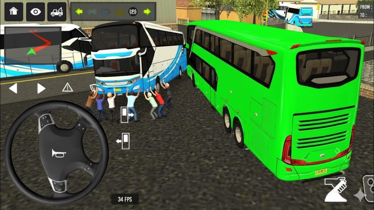 The bus fell into the river😱 Bus Simulator Indonesia Coach bus driving🚌 |Android gameplay #busgames