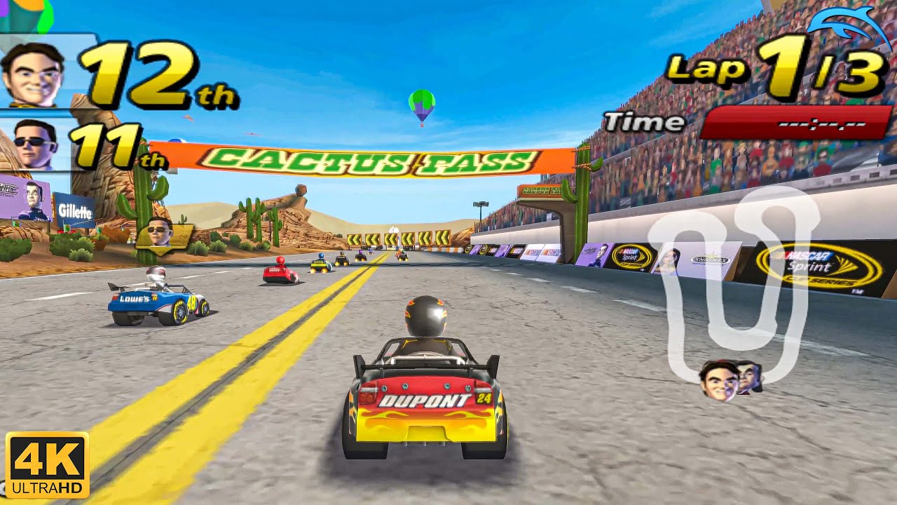 NASCAR Kart Racing - Wii Gameplay 4K 2160p (DOLPHIN)