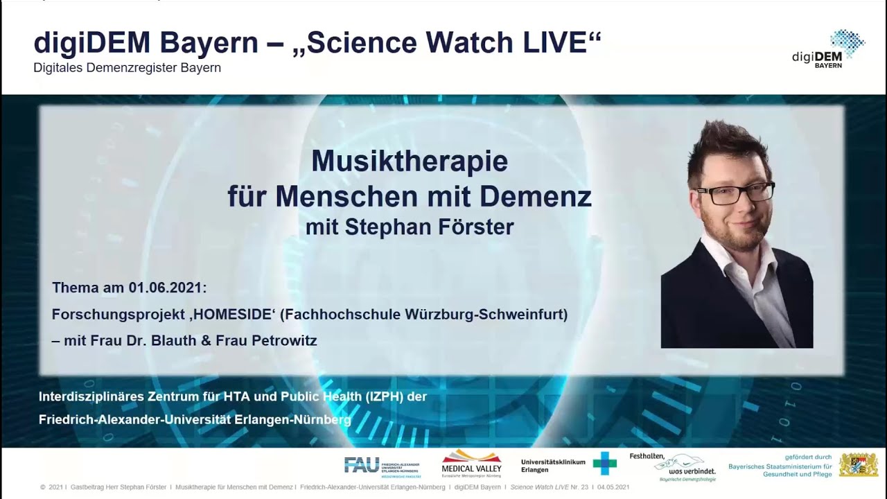 Webinar: Musiktherapie f&uuml;r Menschen mit Demenz
