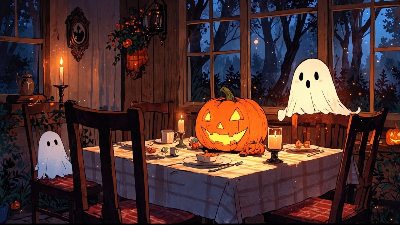 A cozy autumn night with pumpkins, friendly ghosts and old melodies 🎃