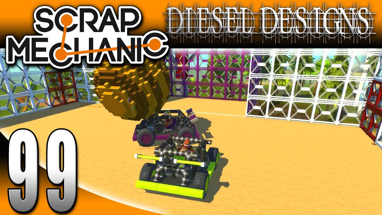 Scrap Mechanic Gameplay :EP99: Rocket League 1v1 in Scrap Mechanic w/ YeOldMama! (Let's Play 1080p)