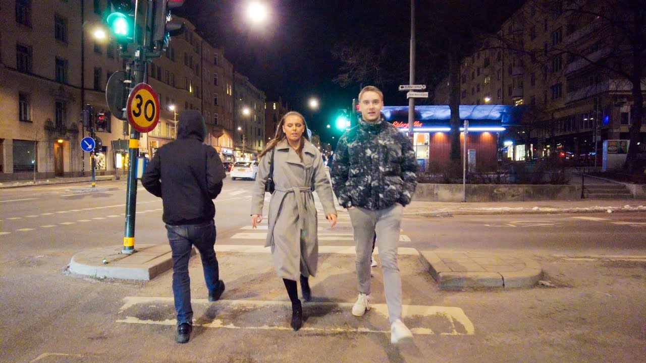 Night Walk in Stockholm, Sweden