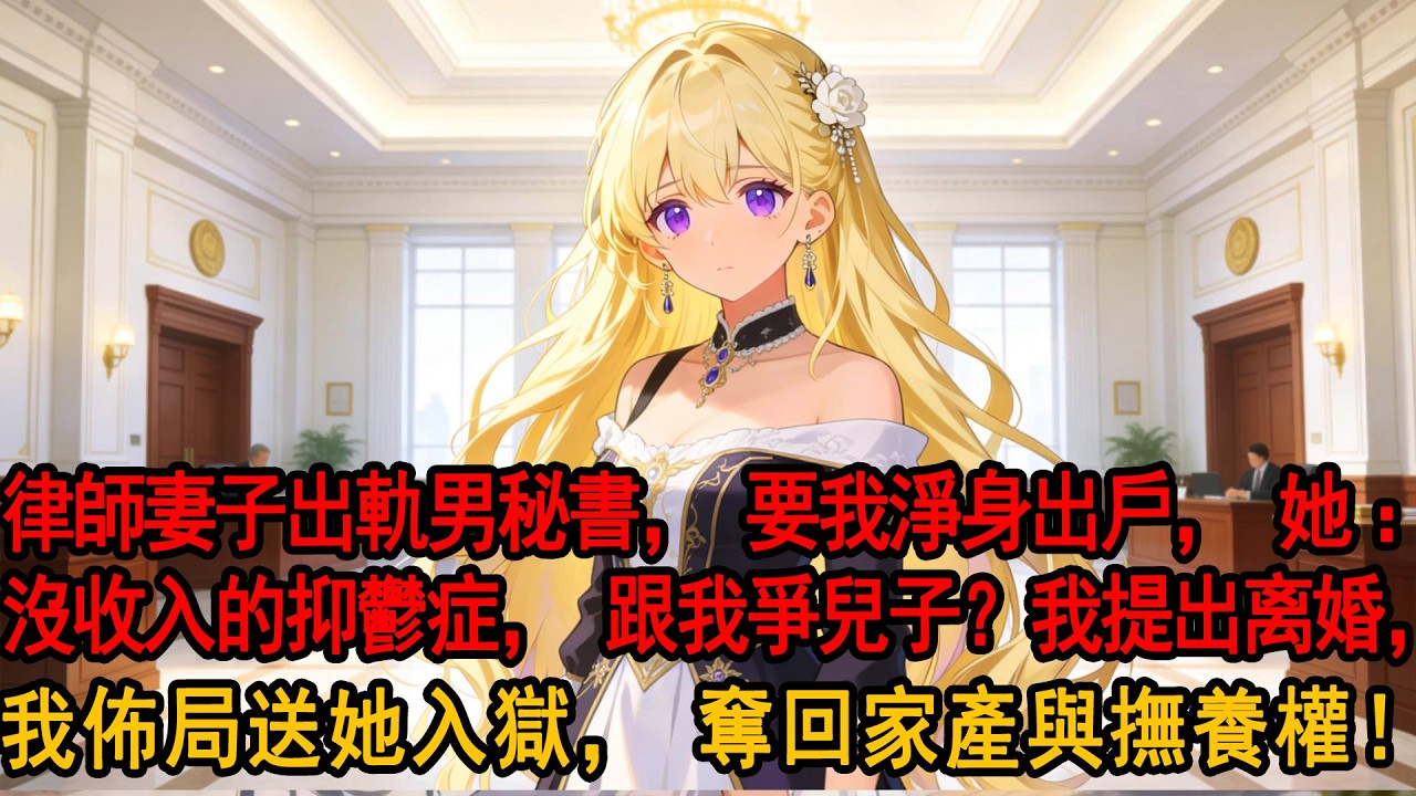 律師妻子柳如烟出軌男秘書，要我淨身出戶，她漫不经心：你一個沒收入的抑鬱症，拿什麼跟我爭兒子？我提出离婚，佈下死局送她入獄，強勢奪回千萬家產與撫養權，讓她嘗嘗一無所有的滋味！