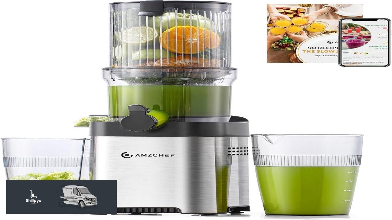 AMZCHEF Cold Press Juicer 4.5
