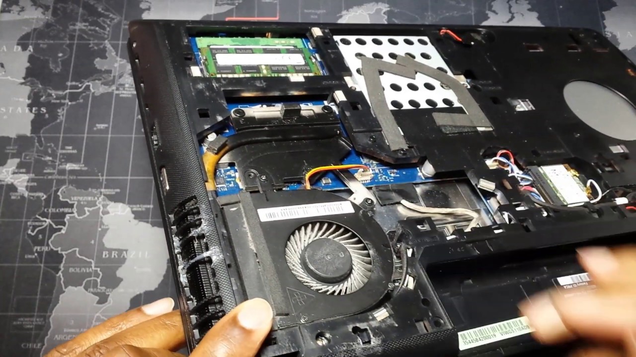How to change thermal paste and clean fan on laptop. BEFORE & AFTER shown on a Lenovo G510.