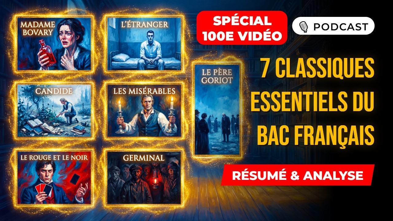 7 Classiques Essentiels du Bac Français | Résumés Rapides | Spécial 100e Vidéo | BONUS