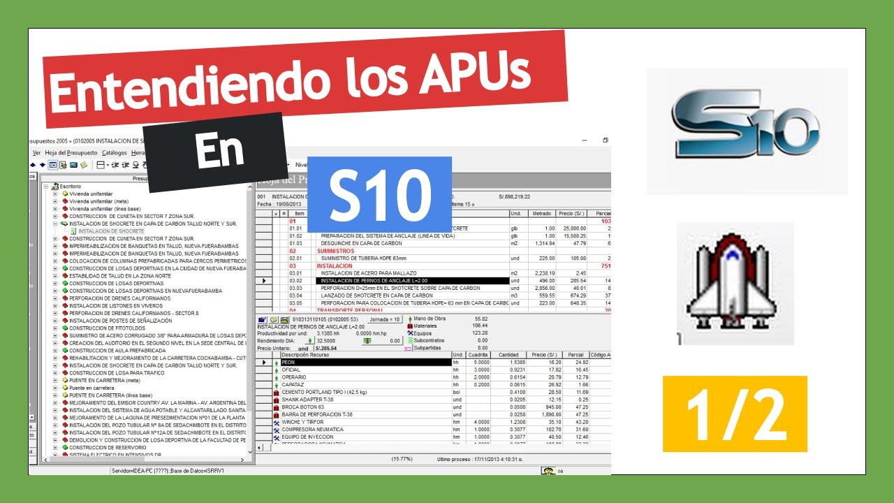 Análisis de Precios Unitarios S10 [1/2]