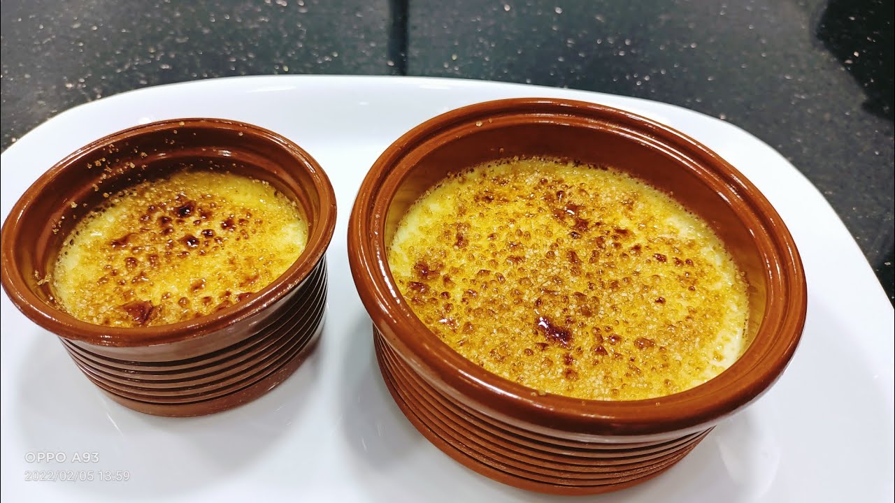 طريقة تحضير الكريمة المحروقة la crème  brûlée