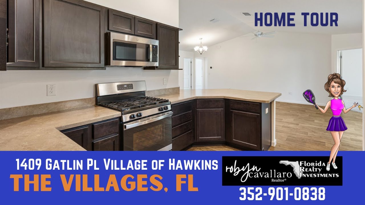 HOME TOUR 1409 Gatlin Pl $325,000 3/2 Cottage Anchor Floorplan The Villages Florida  Robyn Cavallaro
