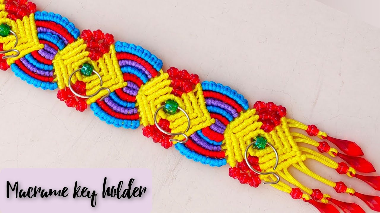 Colourful Macrame Key hanger New Design / Macrame Key Hanger