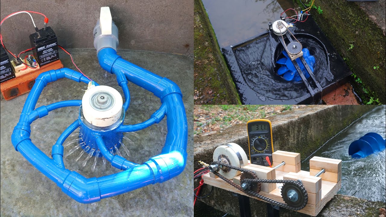 Top 3 amazing videos . DIY | How to make hydroelectric turbines for life. Free energy, clean energy.