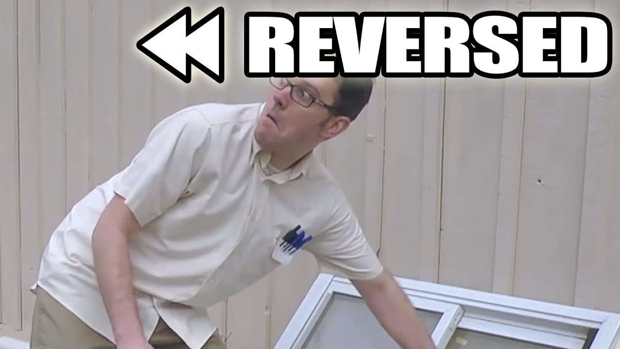 AVGN - The Nerd throws Newspapers at a Window REVERSED