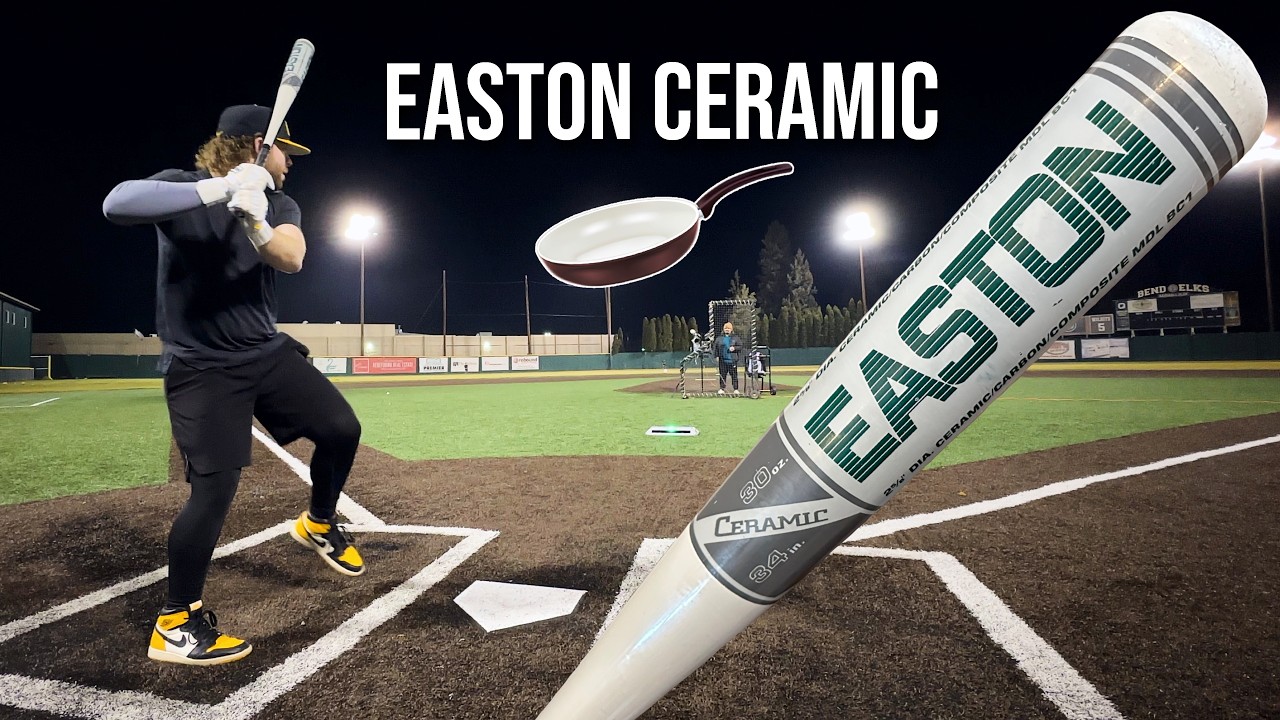 Удар бейсбольной битой Easton CERAMIC 1989 года (обзор)