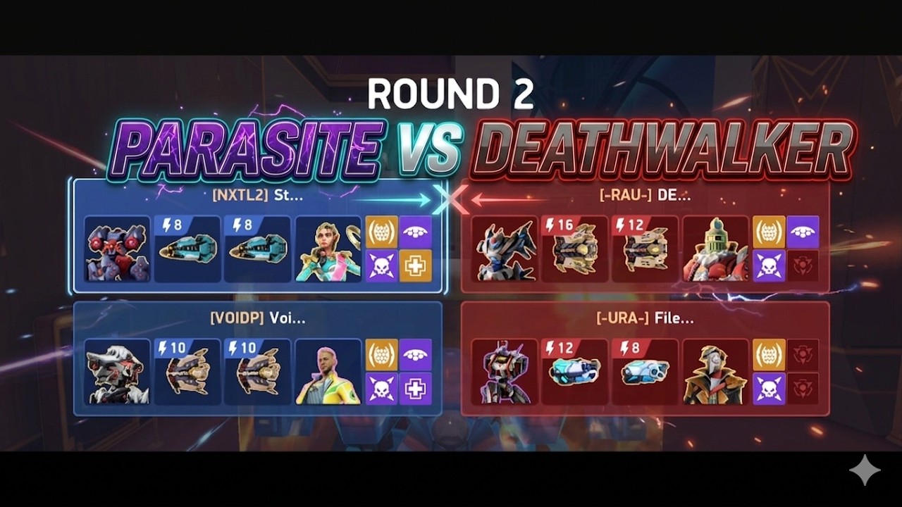 Hangar Showdown battle 6 : 4 star Parasite vs 6 star deathwalker