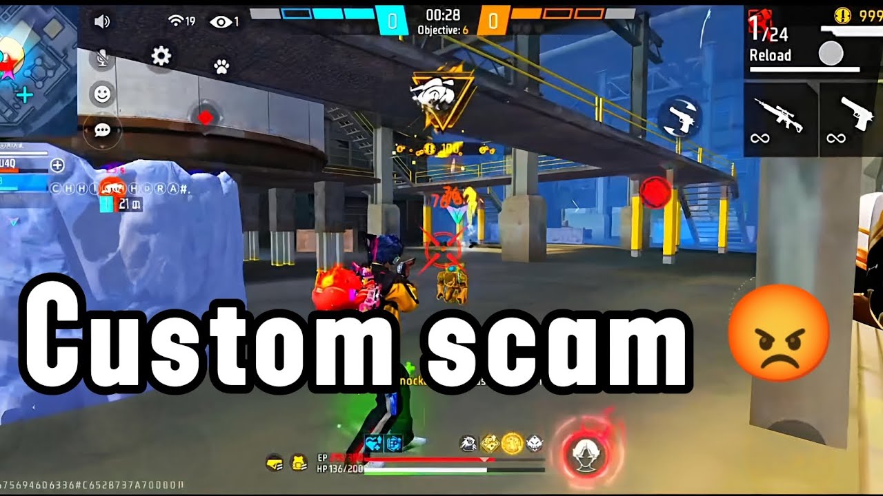 Random players custom scam😡 4v4 squads custom intense fight(Free fire Max)2026 