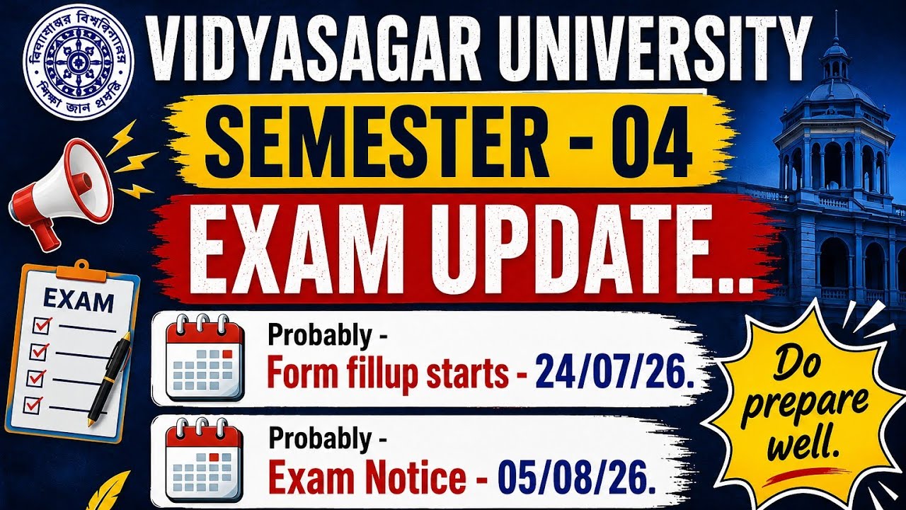 SEMESTER :04 || EXAM UPDATE || VU.