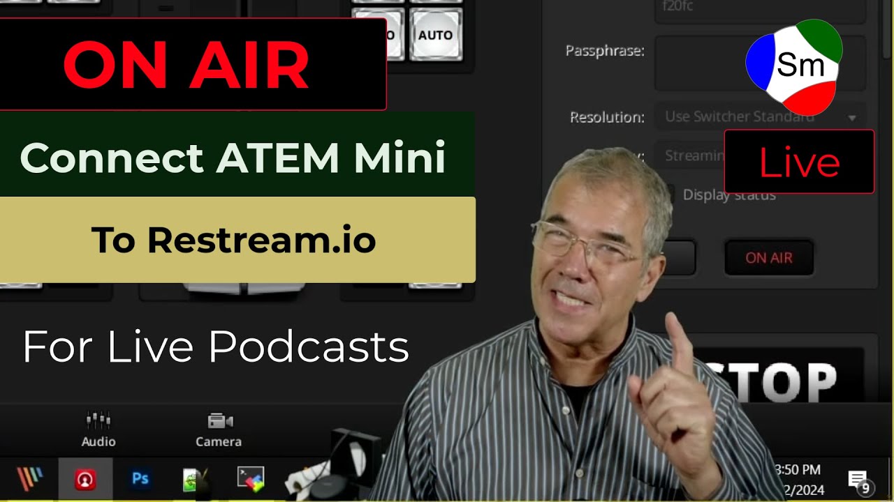 Быстро и просто &mdash; подключение ATEM Mini к Restream.io для прямых трансляций подкастов.