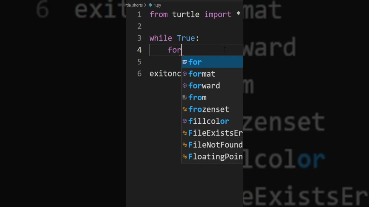 ЯЗЫК ПИТОН ЗА 1 МИНУТУ ДЛЯ НОВИЧКОВ модуль turtle #shorts #python