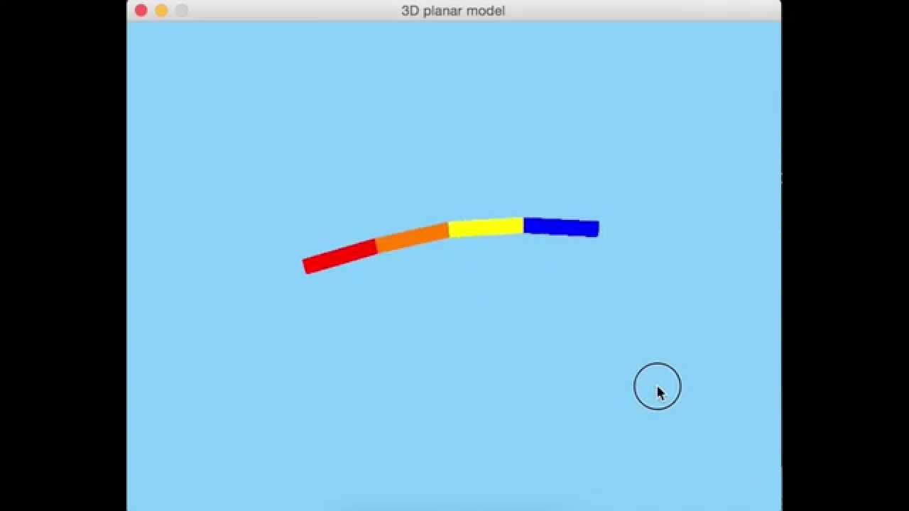 Inverse Kinematics demonstration on planar links model