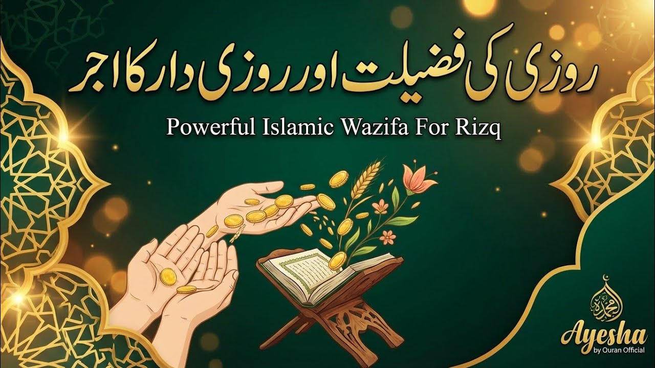 Rozy Ki Fazilat Aur Rozy Dar Ka Jarr | Powerful Islamic Wazifa For Rizq | Ayesha By Quran Official