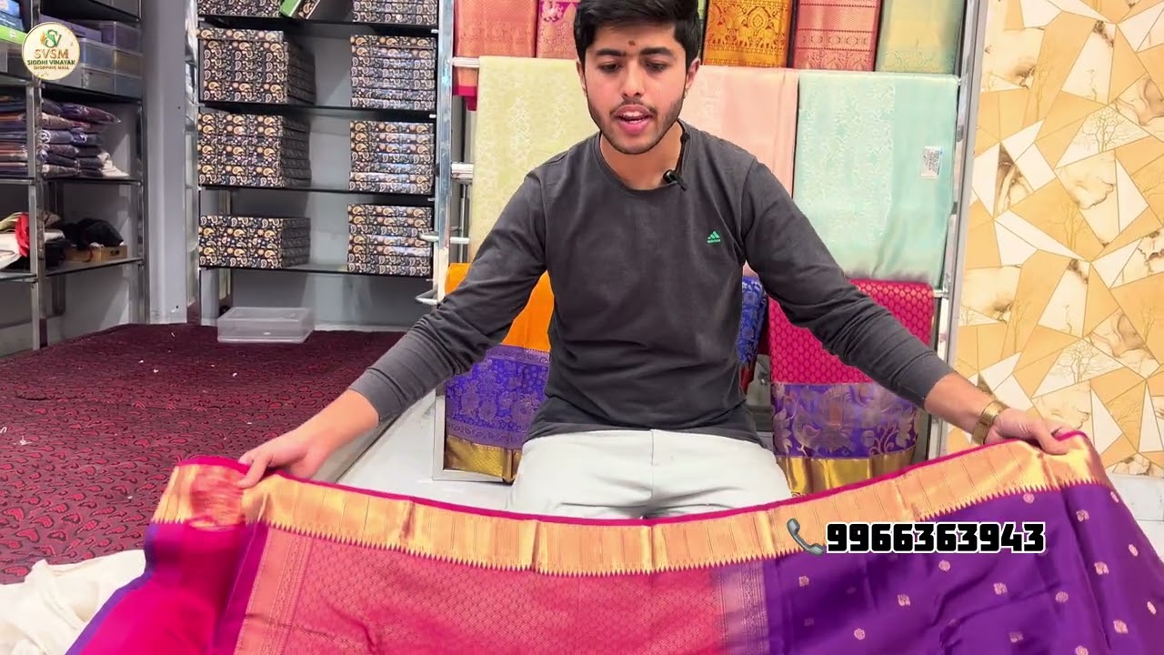 🛍️Pure Handloom Pattu Sarees At SVSM the weaving price / @SIDDHIVINAYAKASHOPPINGMALL 
