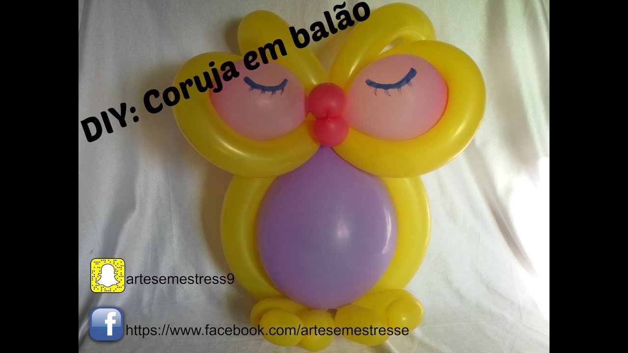 DIY: como fazer coruja em balao / festa tema corujas