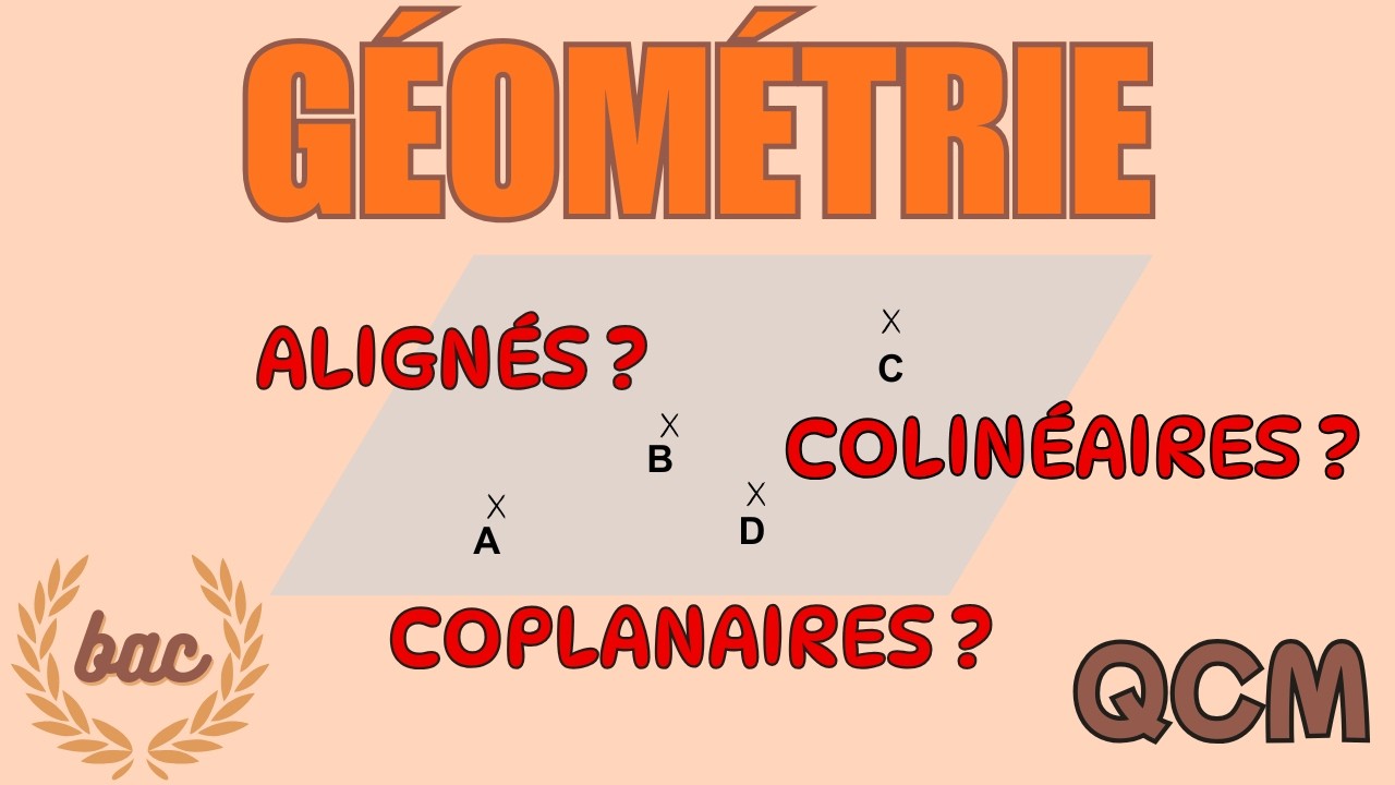 Révisions bac - Points non coplanaires dans l'espace - Terminale Spé Maths