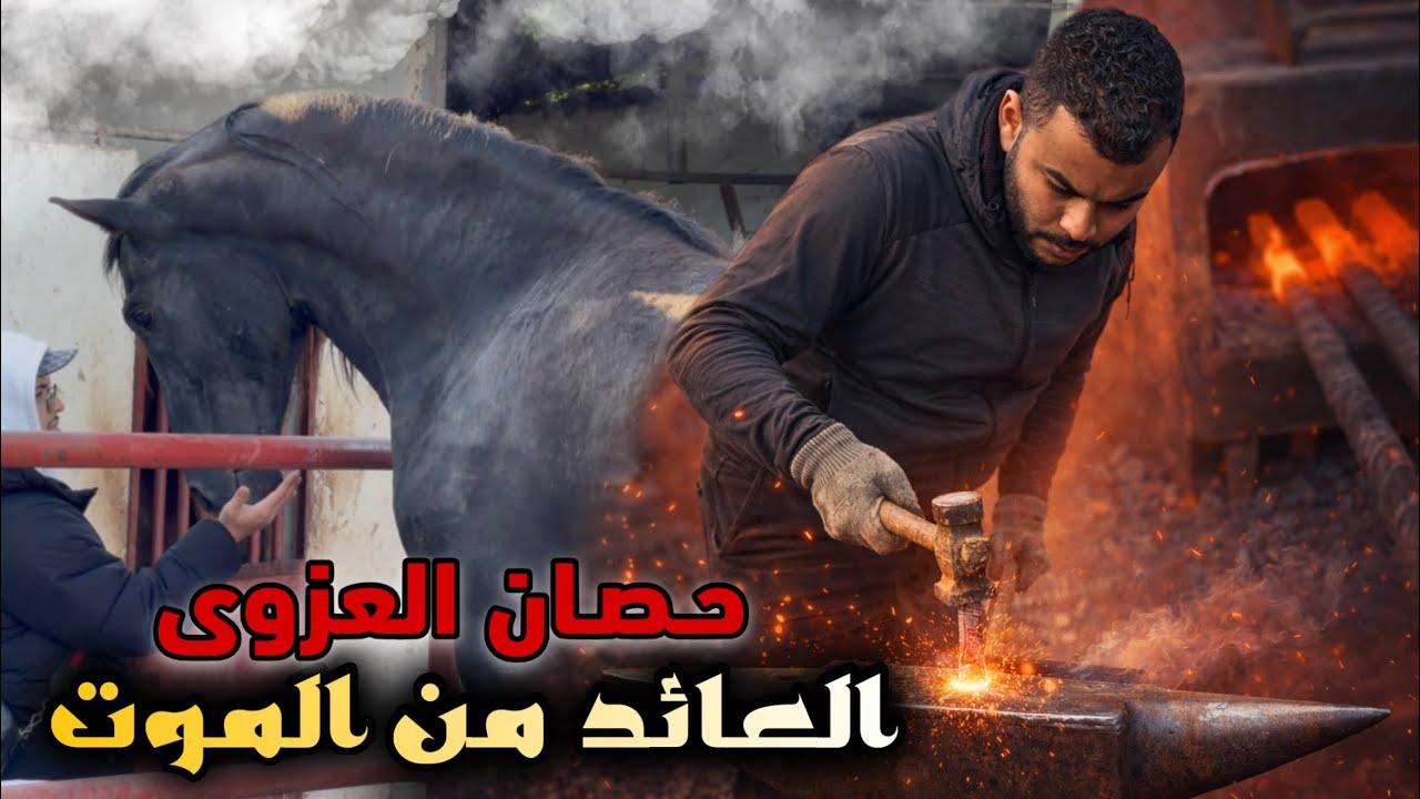 الحصان العزوى العائد من المو_ت 💔 يعيش أحسن أيام 😍 و صوبت بدريس أحسن هدية فصل الربيع 🙈 …