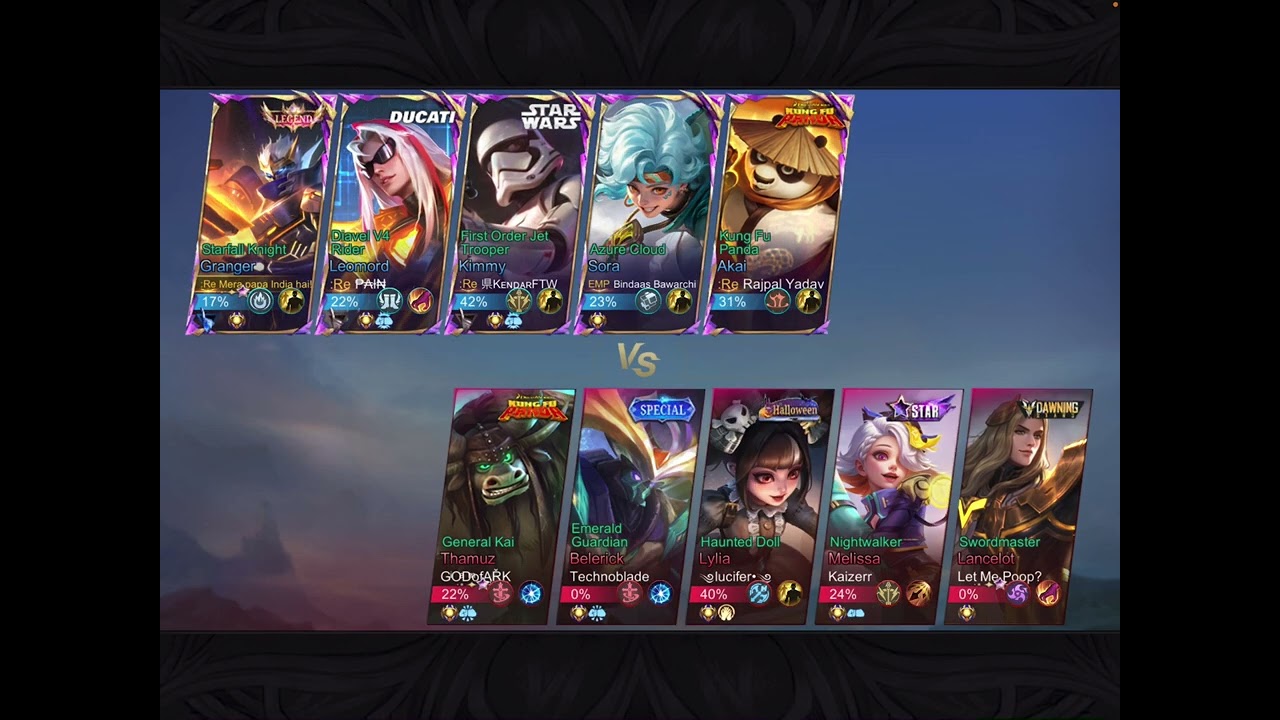 Mlbb tournament lobby round 1